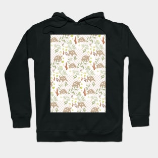 Cute Galapagos Tortoise with Cactus Fruits Save The Environment Wildlife Tortoise Pattern Hoodie